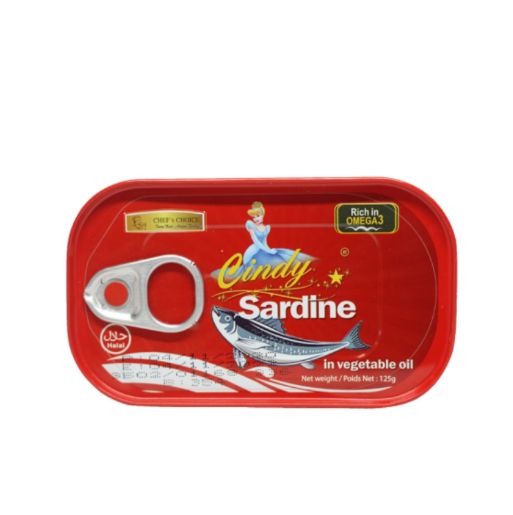 Cindy Sardines in Vegetable Oil (125g)