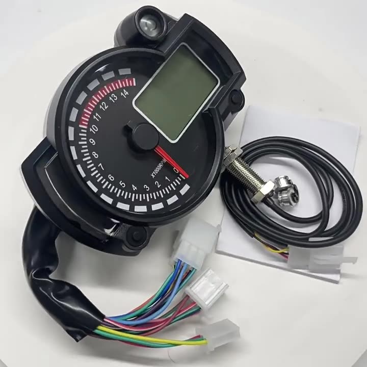 Motorcycle universal modification accessories waterproof LCD modified instrument code meter digital odometer speedometer ABS