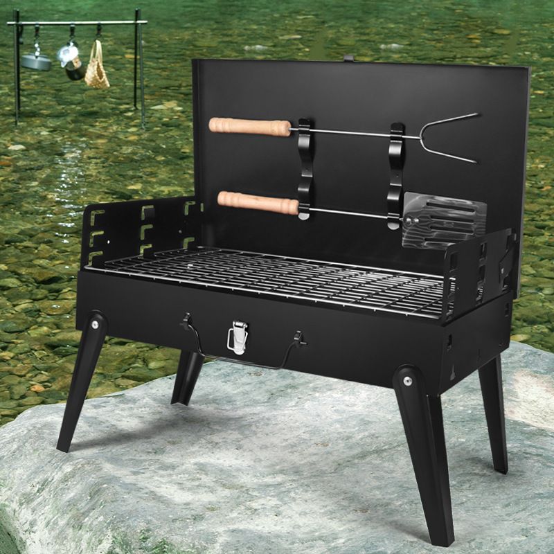 Portable grill thickened household outdoor charcoal barbecue grill outdoor outdoor box stove