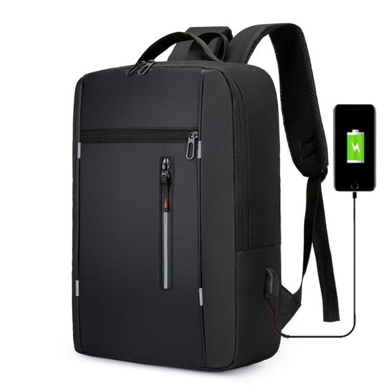 New backpack with simple USB charging, business computer bag, men's multifunctional student large capacity backpack