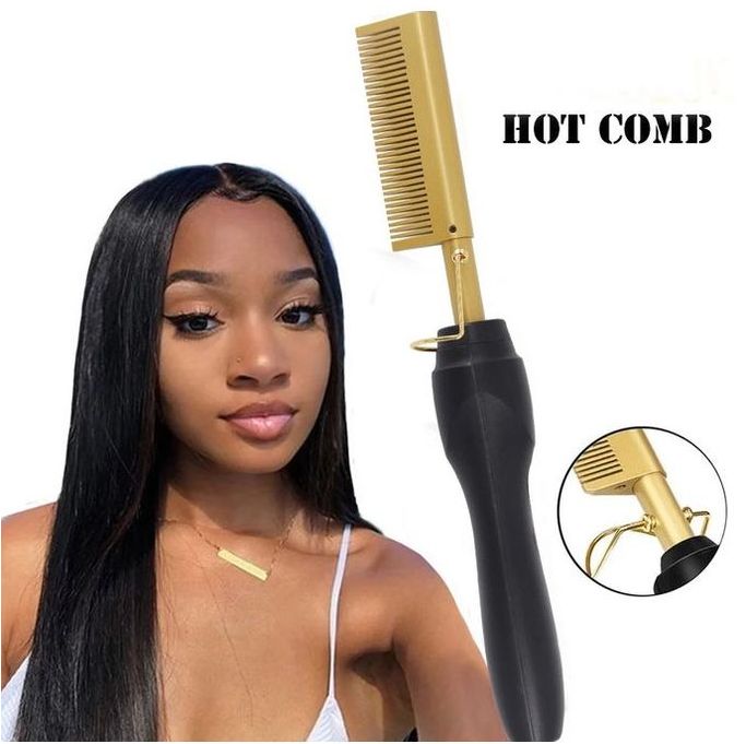 Professional Supplier Hair Straightener Brush Hot Combs Iron 500 Degrees Electric Hot Comb