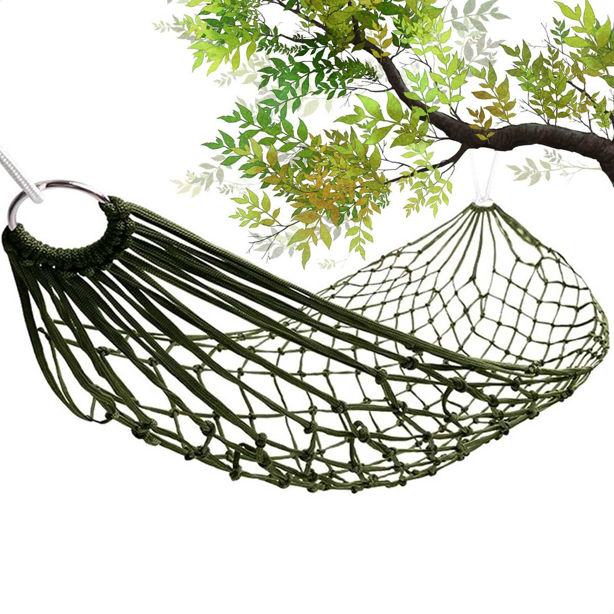 Hammocks for Outside - Sleeping Hammock Nylon Camping - Hammock Large Weight Limit Swing Mesh Hammock Large Hammocks for Outside Nylon Hammocks