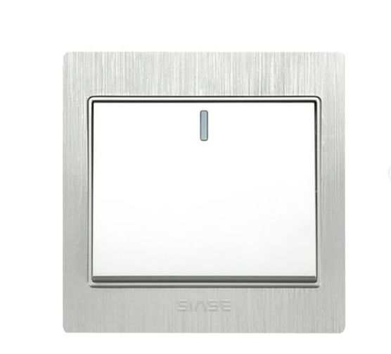 Siase Luxury Wall Switch Panel 2-gang 2-way wall switch - Current limit / constant voltage:250V-10A - Material: Flame retardant plastic - Anti-panel, anti-oxidation, easy to clean, Strong brightness brushed metal, Fire retardant PVC material 
