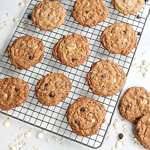 Cooling Rack Stainless Steel Baking Rack, Oven Safe Cooling Racks for Cooking and Baking, Black Roasting Rack & Wire Rack & Cookie Cooling Rack for Roasting, Grilling, Drying 28CM