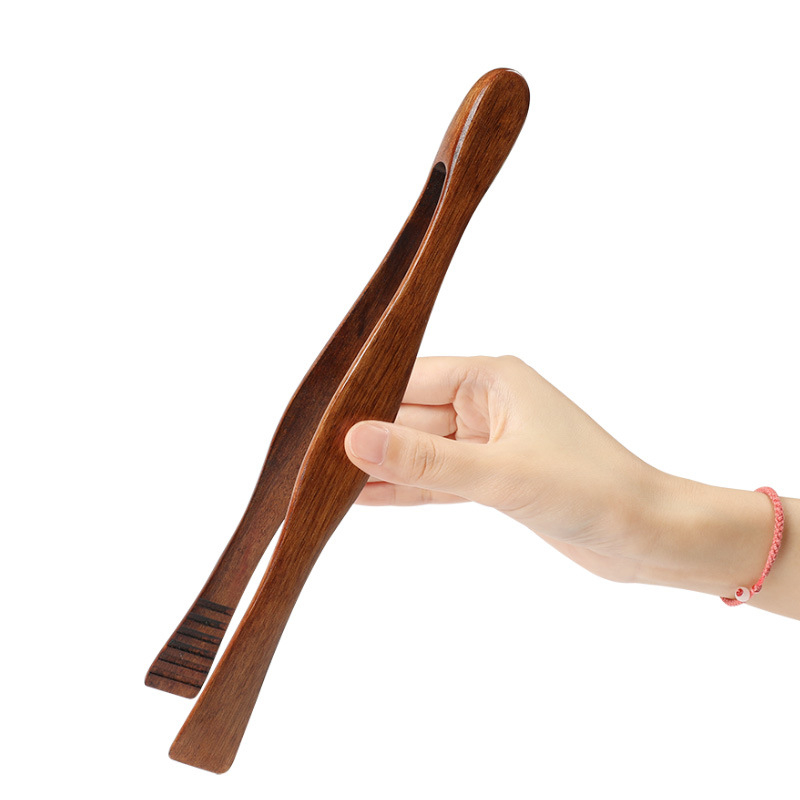 1258 Wooden Kitchen Tongs Food Tongs Salad Serving BBQ Tongs Meat Bread Toast Food Clip BBQ Clamp Kitchen Buffet Utensil Tools