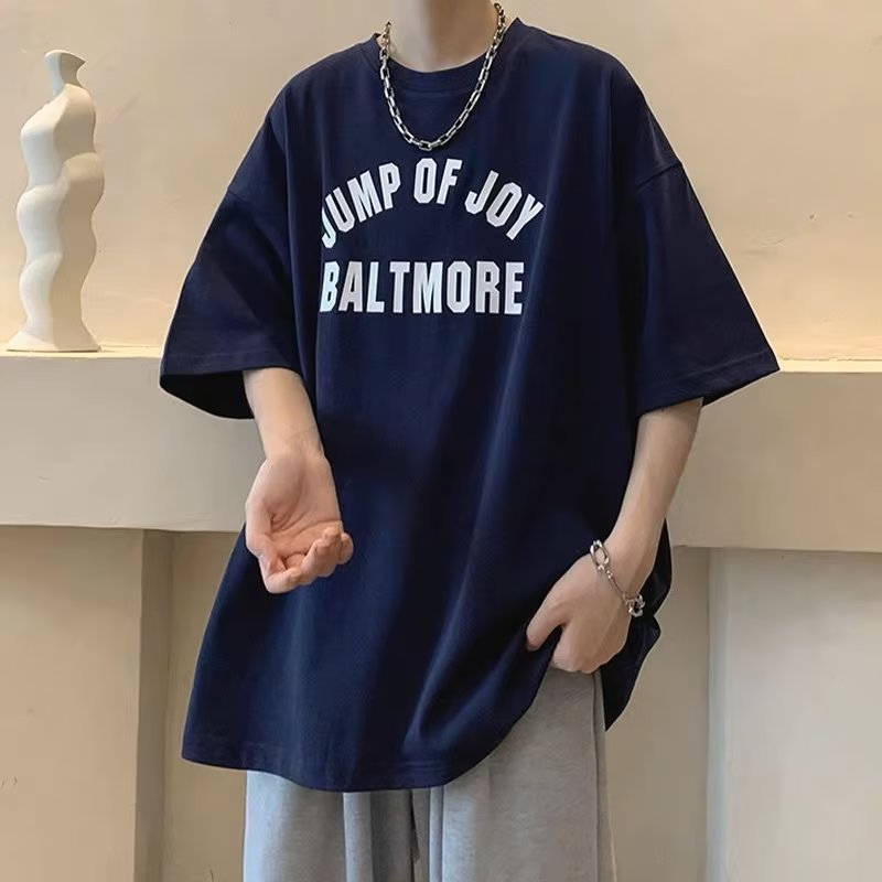 C72 Men's Summer Crewneck Half Sleeve T-Shirt Letter Print Top