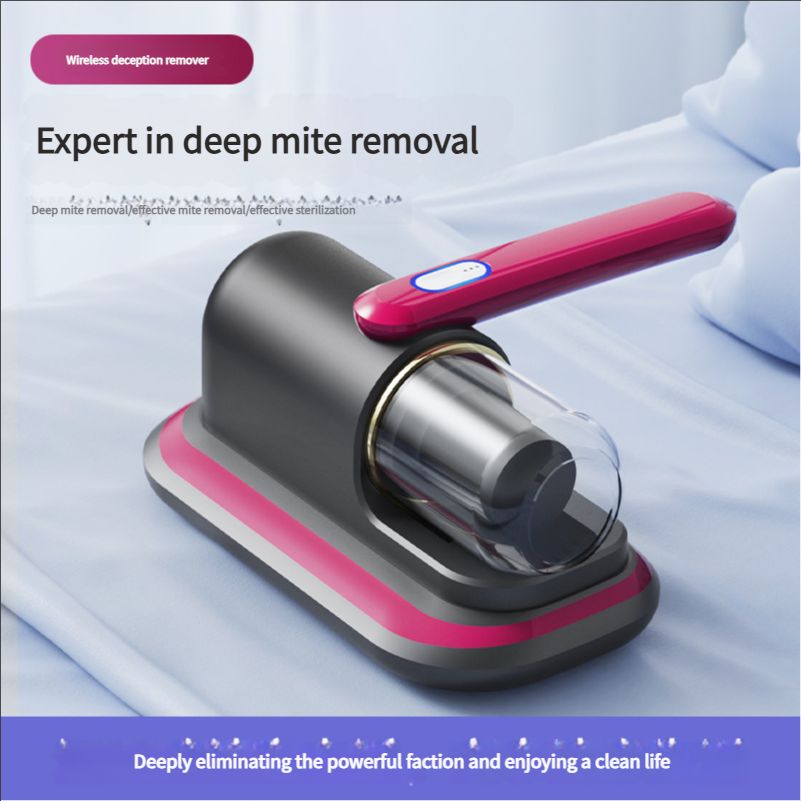 German household rechargeable mite removal instrument with large suction double beating ultraviolet sterilization to remove mites vacuum cleaner on bed