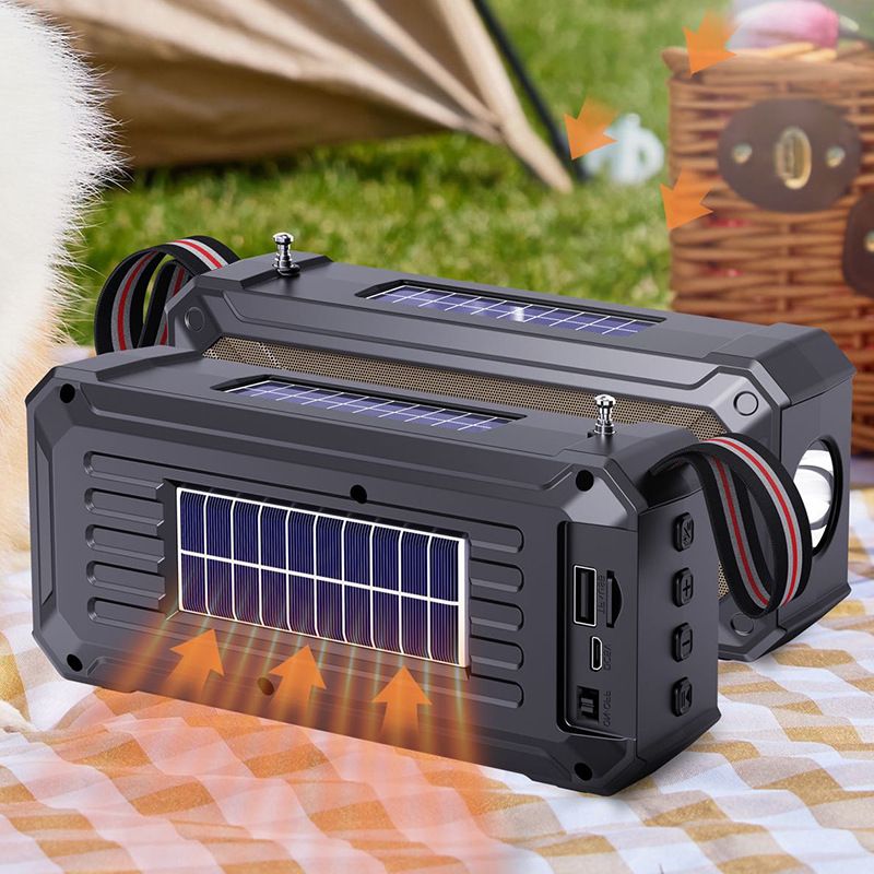 Dual solar bluetooth speaker wireless speaker multifunctional outdoor portable desktop wireless card small speaker