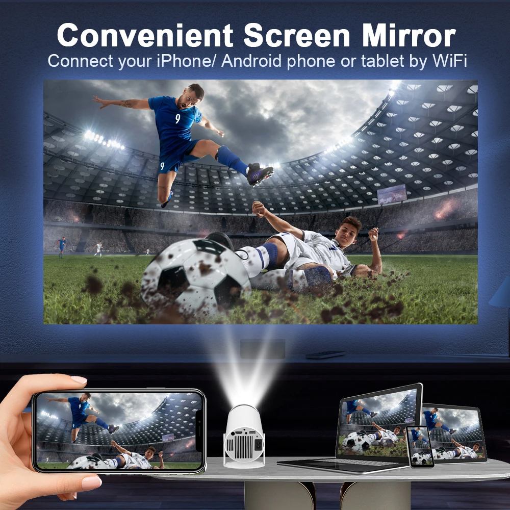 HY300 Transpeed Projector 4K Android 11 Dual Wifi6 200 ANSI Allwinner H713 BT5.0 1080P 1280*720P Home Cinema Outdoor portable Projetor