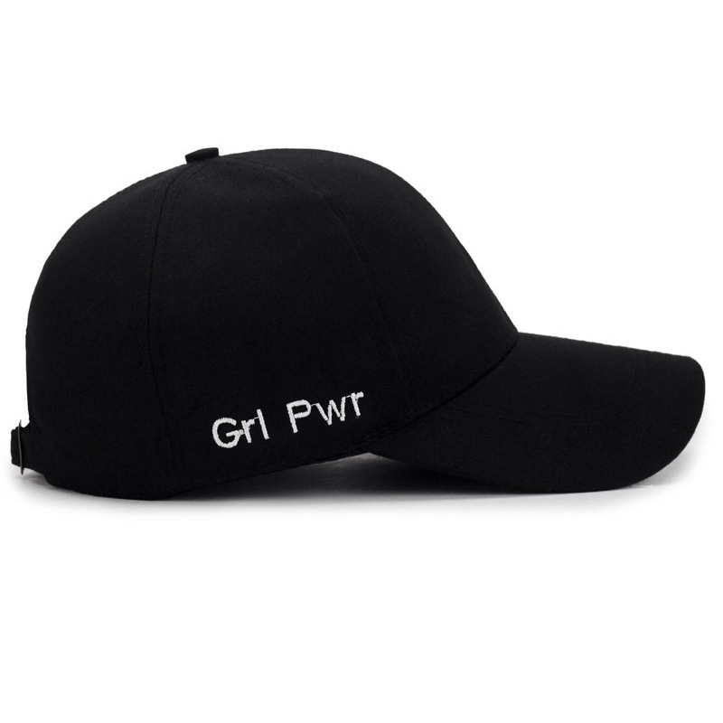 ins hat female spring and summer letters embroidered baseball cap male tide Korean version of the couple curved eaves cap washed cotton duck tongue cap