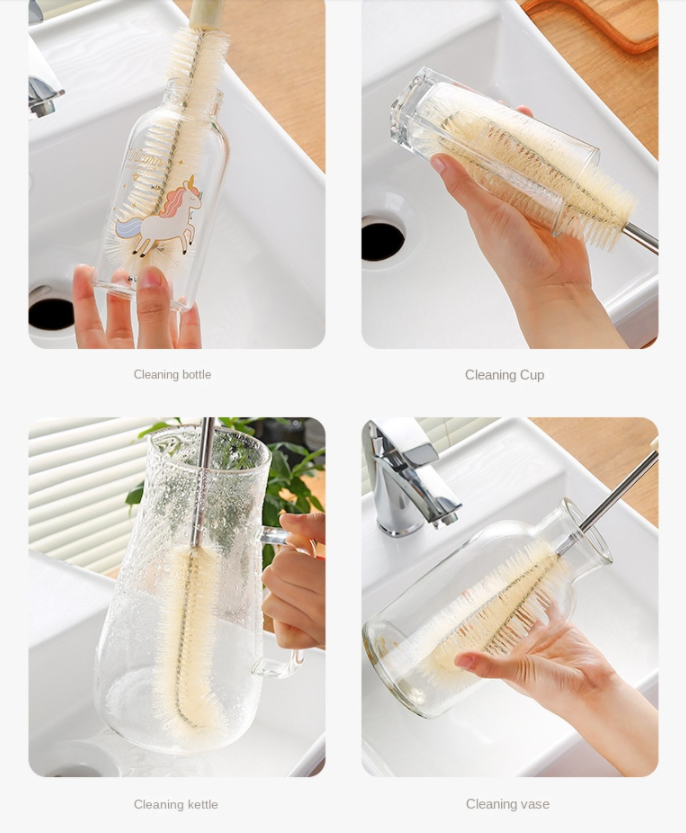1 pcs Cup Brush Cleaning Long Handle Small Brush Wall Breaking Machine Special Cup Cleaning Artifact Cup Brush Bottle Rinse Set