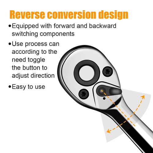 Mythco 46Pcs Socket Wrench Set - Auto Repair Tool Kit Black