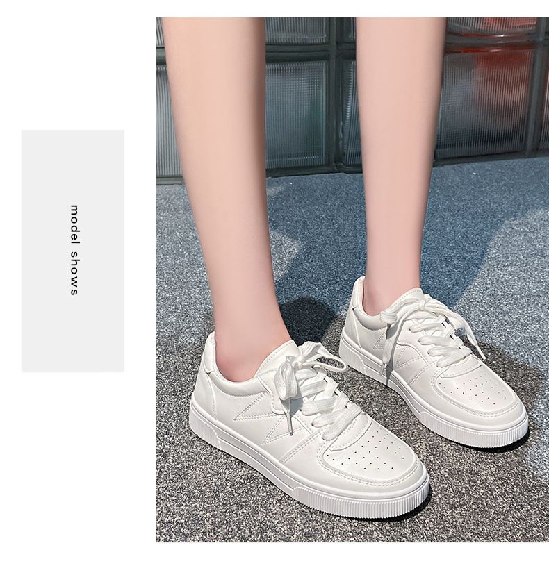 Little white shoes women 2025 spring new ins street fashion shoes shallow mouth breathable Korean version of student leisure sports shoes
