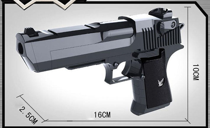 New Assembly Toy Gun Building Blocks Pistol Rifle DIY 3D Miniature Model Plastic Gift for Boy Kids