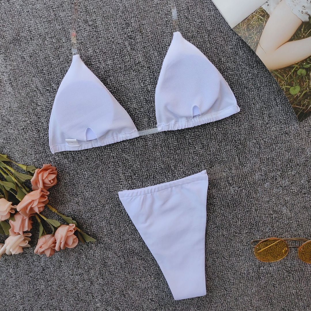 Invisible bikini solid women's swimsuit


