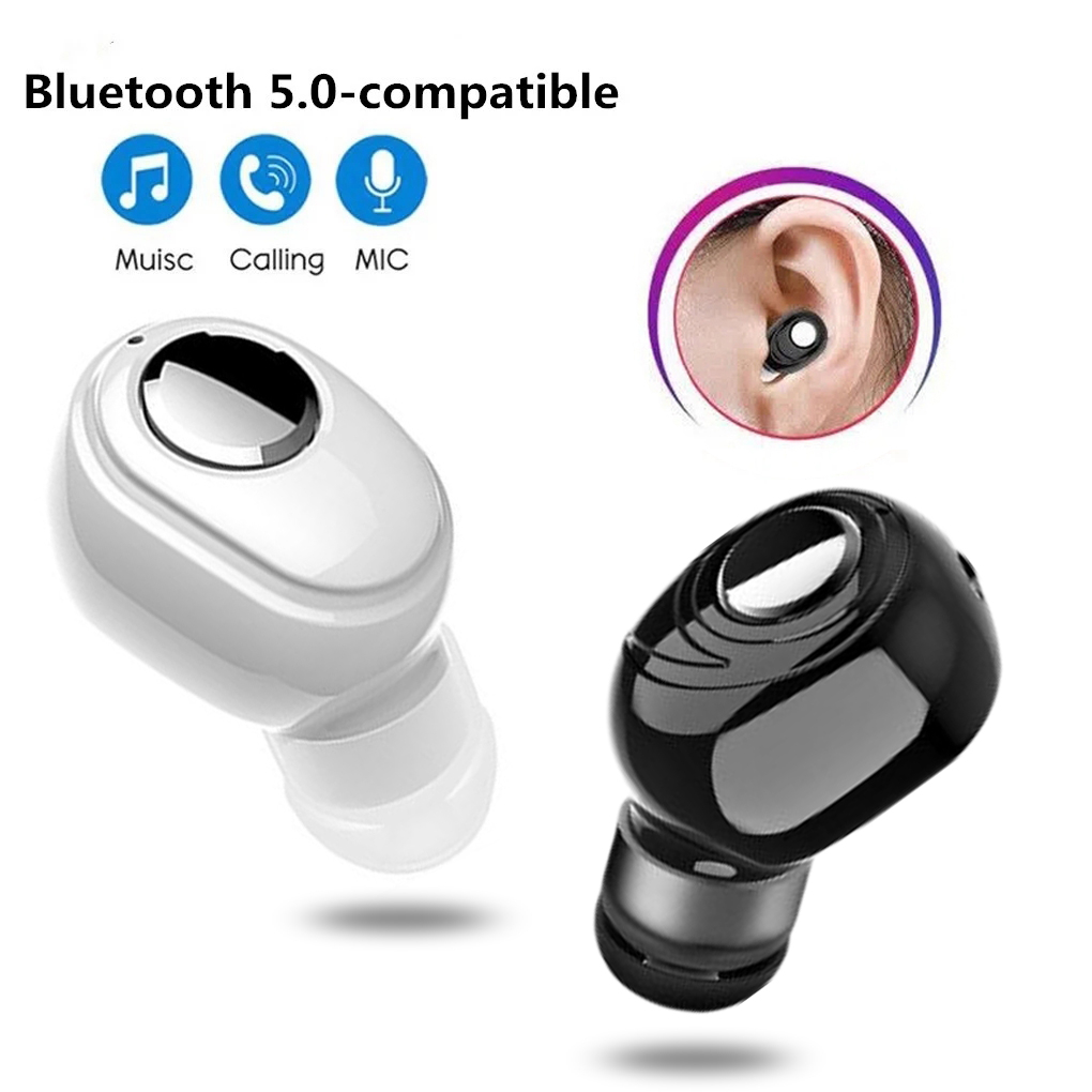 X8 Mini Hidden Bluetooth 5.0 Earbuds Wireless Earphones In-ear Single Earbuds Stereo Music Sports Headset with Microphone