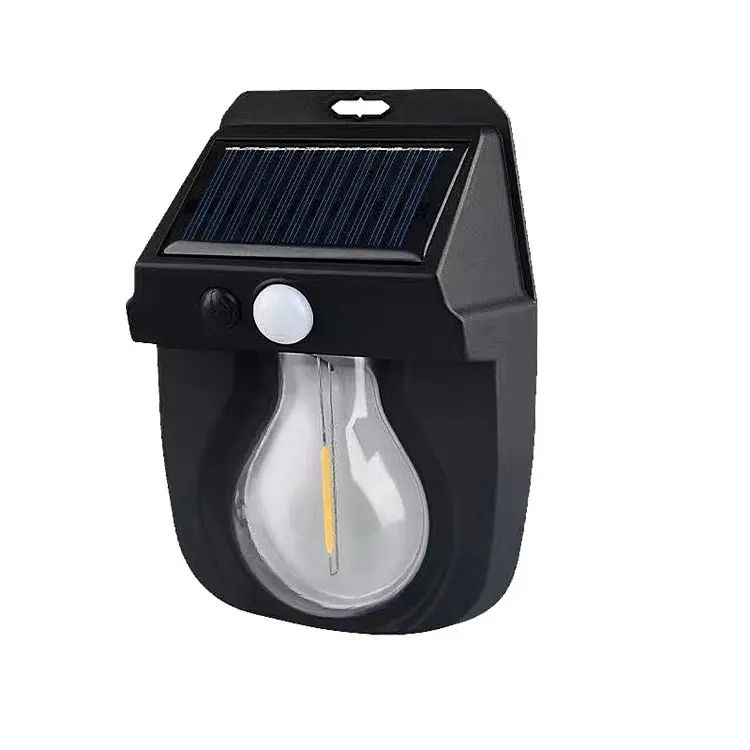AUNONT LED Solar Outdoor Waterproof Wall Lamp Human Body Sensor Automatically Lighting at Dark PIR Motion Garden Wall Light Porch Lights Solar Wall Lights Outdoor Waterproof Motion Sensor Wireless Front Door Solar Garden Light