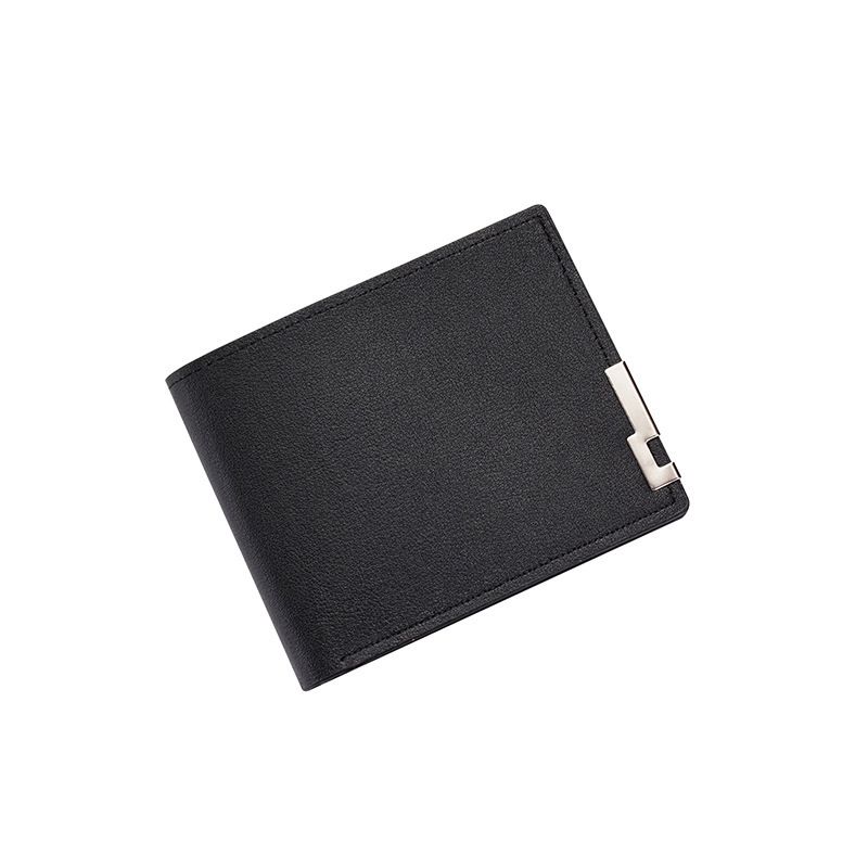 24H GH Shipping!Men's RFID Blocking Leather Wallet Slim Metal Edge,Card holds Cash Strap Fashion Minimalist Design
