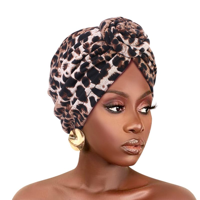 Colorful style headscarf flower headscarf hat elastic print hat sleeping hat