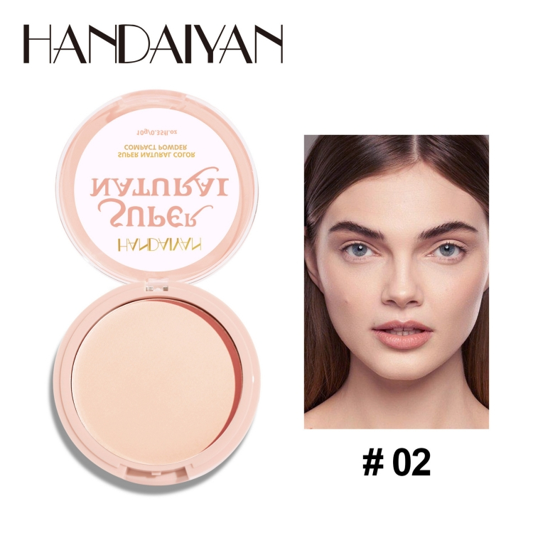 Powder female gentle and bright Powder Oil control waterproof lasting Moisture Concealer No card powder No makeup removal CRRSHOP women Waterproof, makeup setting, and not easy to fade ladies beauty care Makeup foundation presentcolor # 02