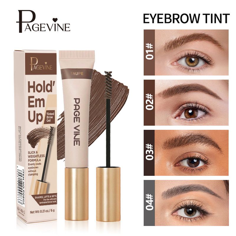 Natural Finish Eyebrow Gel Mascara Waterproof Sweat Resistant Long Wear Brow Dye Cream Spiral Wand Design Shaping Eyebrow Makeup For Beginners Professional Use