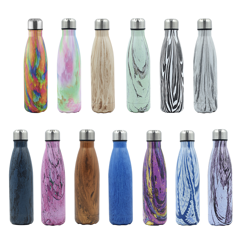 Cola Sports Water Bottle - 17 Oz, Vacuum Insulated Stainless Steel, Hot Cold, Modern Double Walled, Simple Thermo Mug