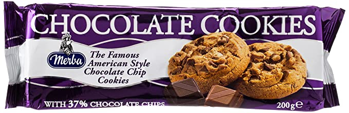 Merba American Chocolate Chip Cookies 200g x 1 Box