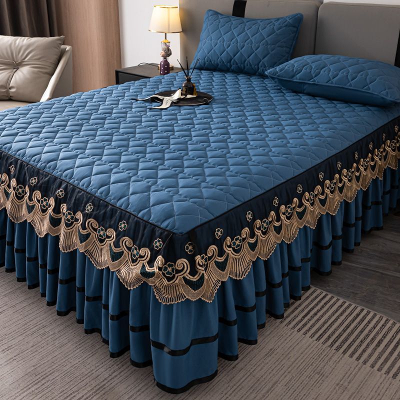 3-piece set 150 * 200cm, 180 * 220cm, 200 * 220cm bed cover, 48 * 74cm pillowcase pair, bedding, three piece set CRRSHOP Home Bed Exquisite embroidery 1 bed sheet+2 pillowcases 