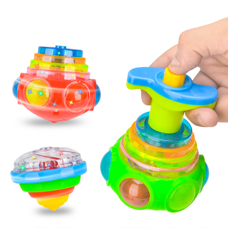 J851 Electric Gyroscope Laser Color Flash LED Light Toy Music Gyro Peg-Top Spinner Spinning Classic Toys Hot Sell Kids Toy