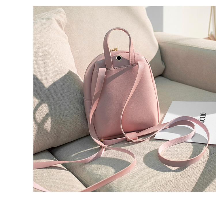 HWT05# Women's Mini Backpack Luxury PU Leather Kawaii Backpack Cute Graceful Bagpack Small School Bags for Girls Bow-knot Leaf Hollow