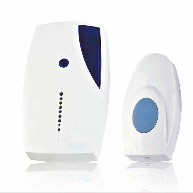 J-513E(DC) Wireless Doorbell, 180-120 Meters Loud Enough with 4Volume Levels and Mute Mode Door Chimes LED Flashing