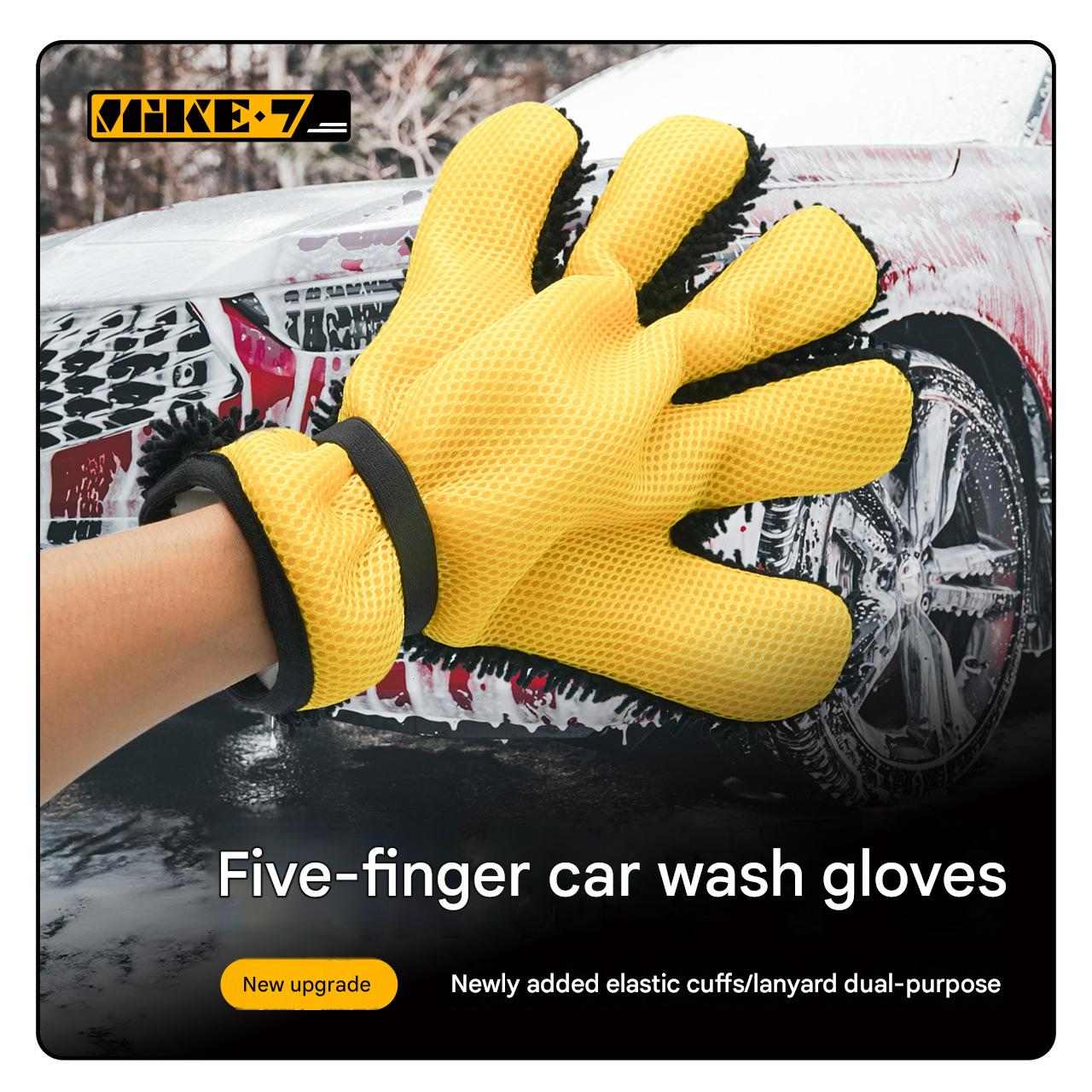 Five Fingers Bear Paw Car Washing Gloves Thick Soft Scratch-Free Car Cleaning Gloves
