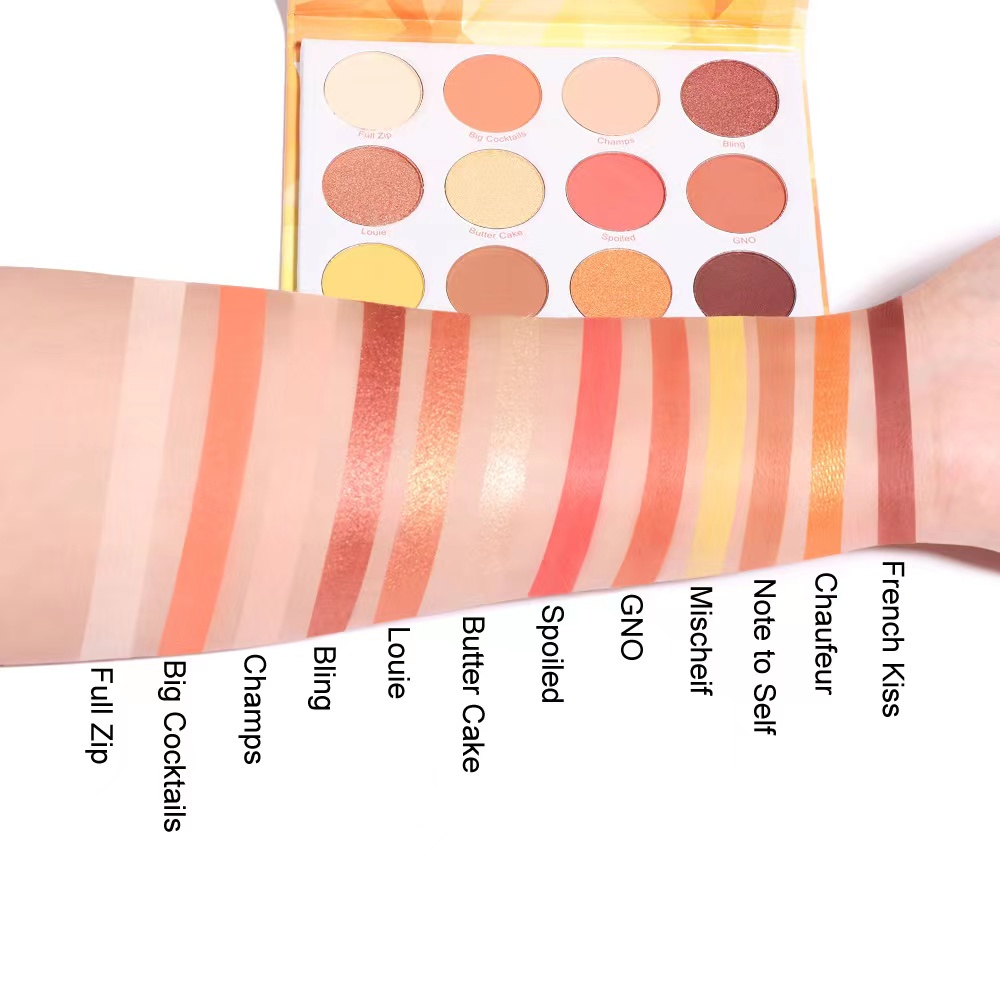CmaaDu 12 Colors Eye Shadow Palette Makeup Matte Shimmer Glitter Powder Long lasting Waterproof Eyeshadow Pigment Board 