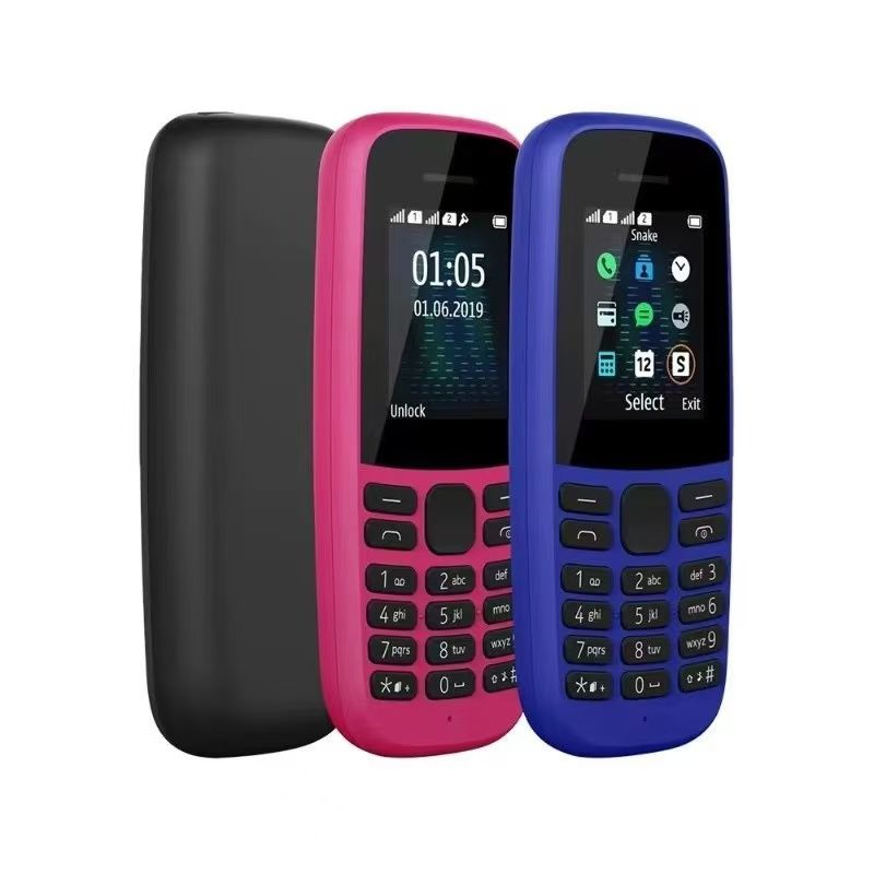 Nokia 1059/106 GSM 2G mobile bar button Dual-SIM mobile phone for students and the elderly- International Version Smartphone