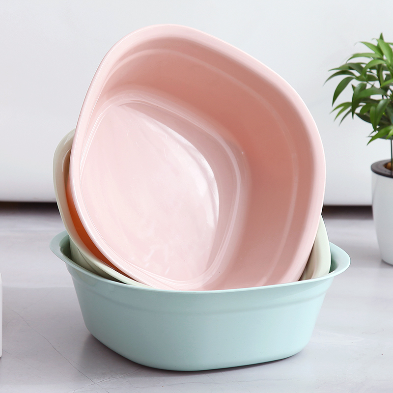 J63366 Plastic Wash Basin, Quart Stackable Camping Wash Basin Tub, Square Vegetable Fruit Wash Pan for Home Kitchen Outdoor Indoor