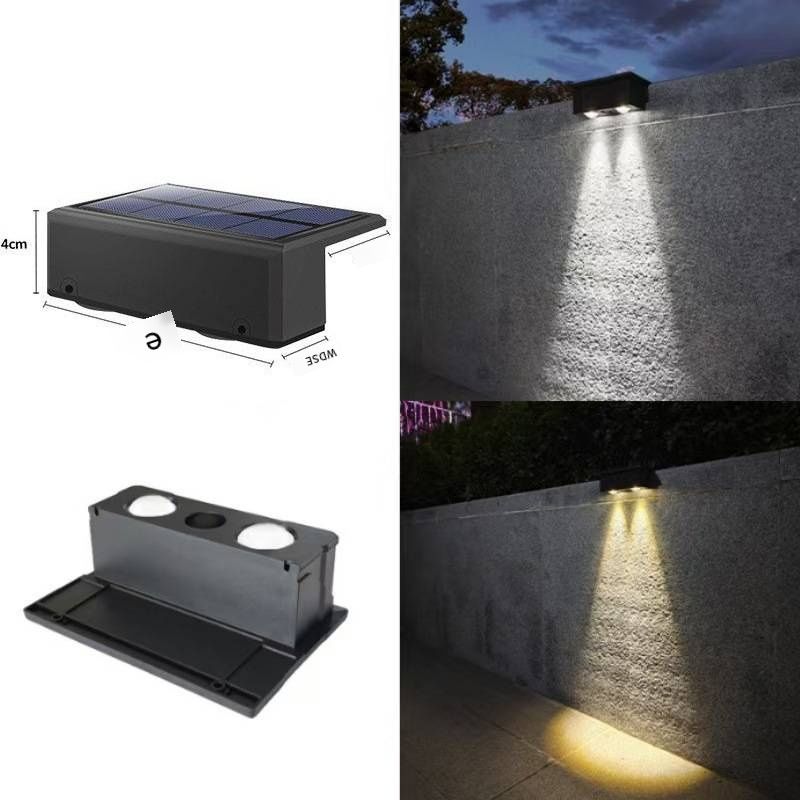 Outdoor Solar Garden Lamp, Dusk to Dawn LED Wall Mount Light, Waterproof Design for Balcony, Courtyard, Fence - Energy Saving & Easy to Install