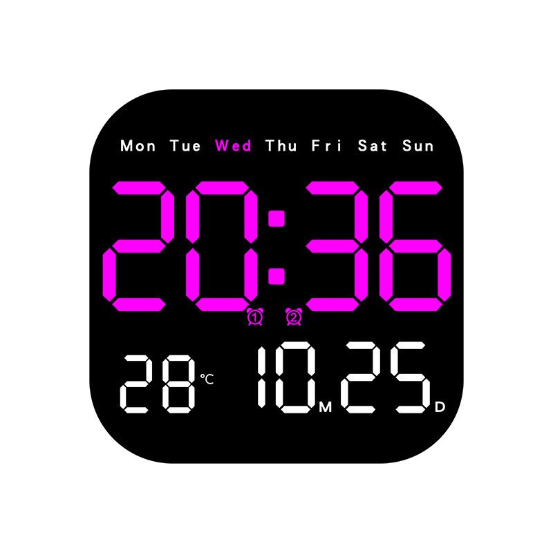 Multifunctional clock LED electronic clock living room fresh wall clock can be hung or stood dual-purpose clock