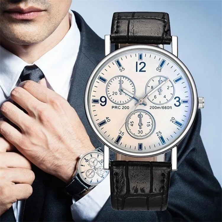 Fashion Gift Watch Quartz Watch Men's and Women's Glass Belt Men's Watch 