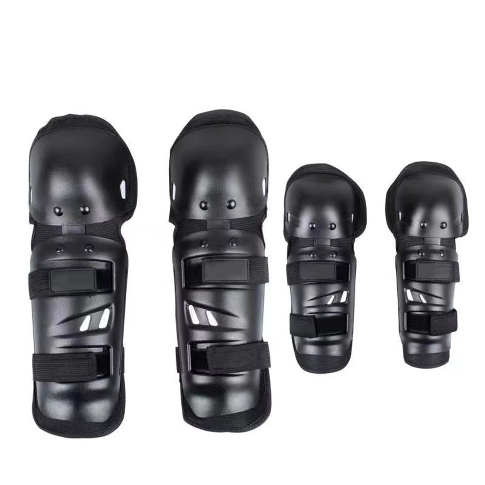 4 Piece Motorcycle Knee & Elbow Protectors Set Applicable Outdoor Cycling Protective Gear Applicable To Many Scenarios Riding Sports Anti Collision ProtectionBlack