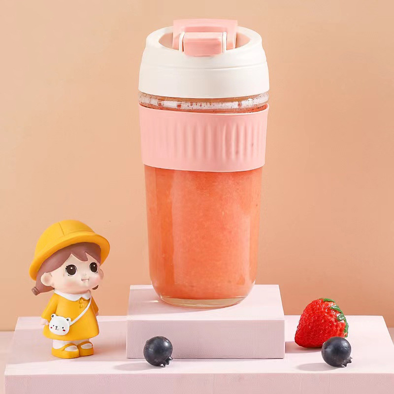 j77354 glass coffee mug with straw portable glass coffee cup with silicone sleeve
