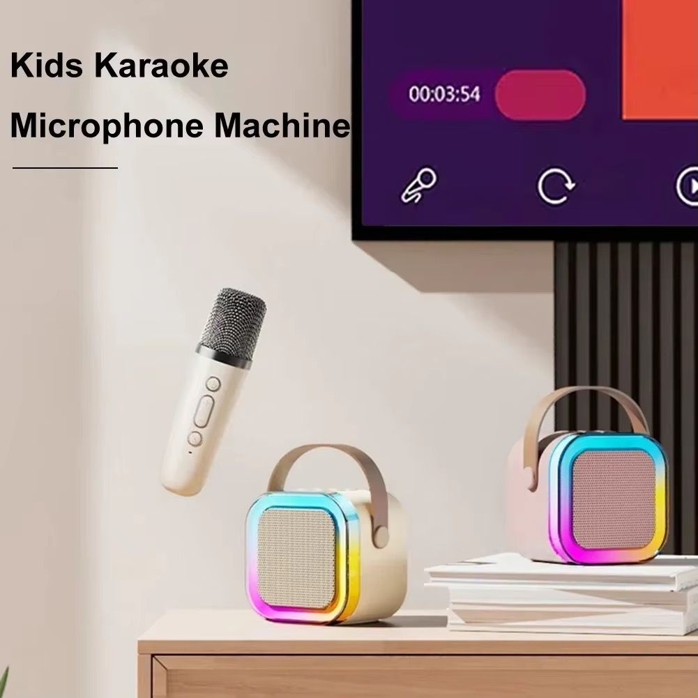 K12 Children's Toy Speaker Mini Portable Outdoor KTV Family Party BT Karaoke Player with Microphone Wireless Speaker