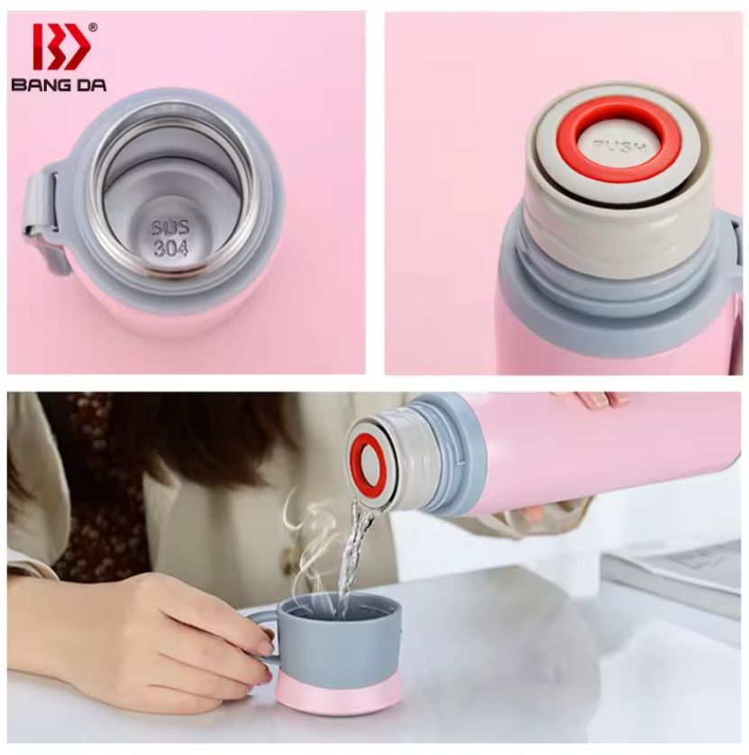 Bangda Classic Stainless Steel Bullet Vacuum Flask Travel Bottle - 500ml 