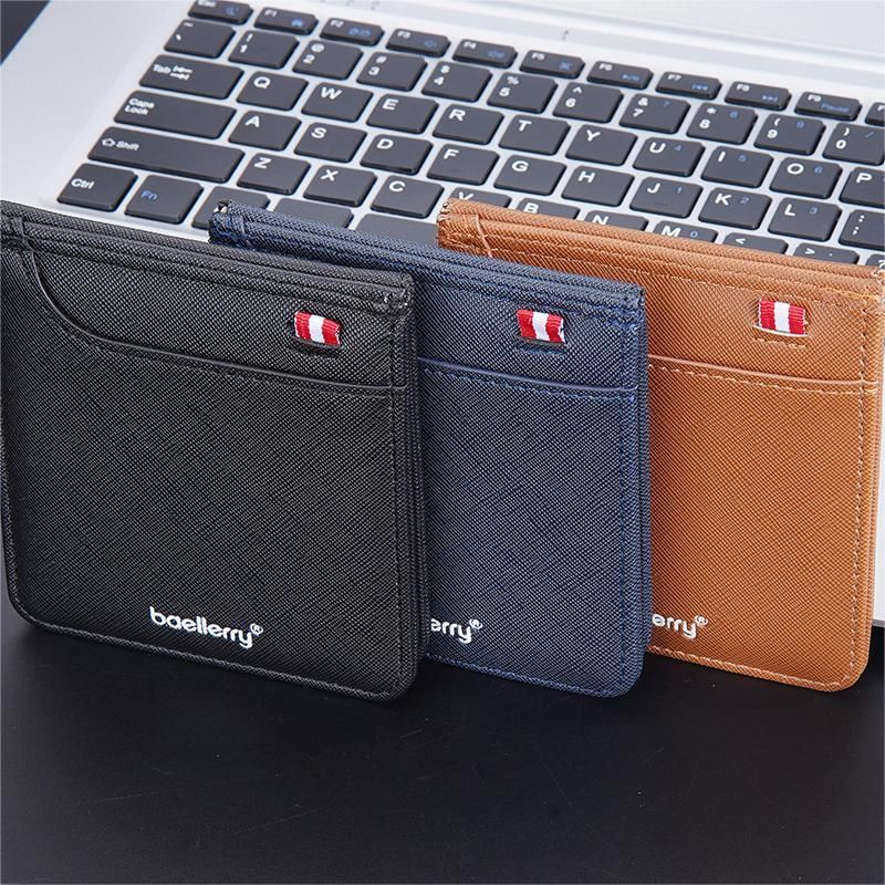 3250 Men's New Textured Solid Color Wallet Multi-Card Wallet