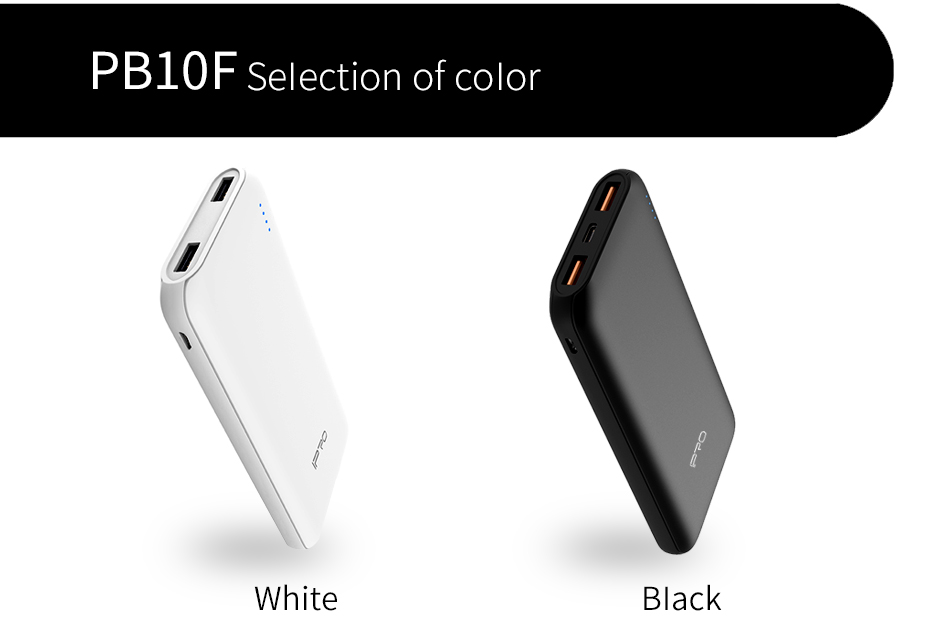 IPRO PD10A Charger Power Bank 10000mAh External Battery Pack Dual Output Port with LED Status Portable Charger Powerbank For Samsung Xiaomi mi Mobile Phone