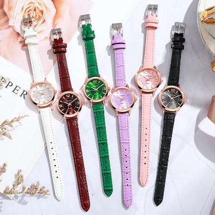 High-Quality Luxury Quartz Watch Round Woman Business Watches Girls Wrist Watch