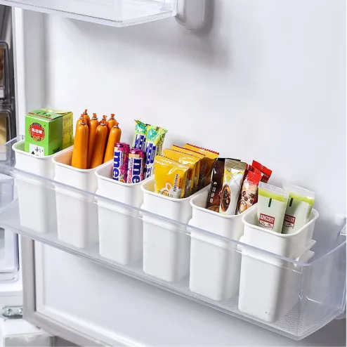 2 Pcs Refrigerator Door Organizer Storage Bins Food Containers