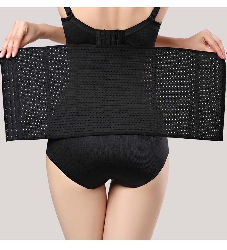 Abdominal band female fitness postpartum abdominal band waist band hollow out breathable plastic belt body shaping underwear sports waist seal