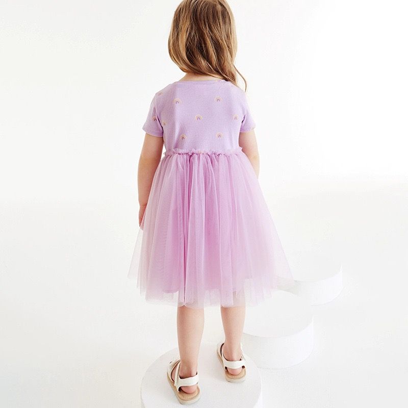 Girls' Dress Summer European and American Princess Dress Cute Breathable Mesh Girls' Dress