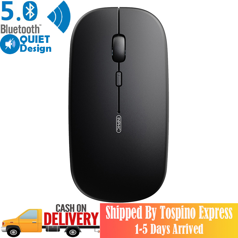 Bluetooth Mouse Rechargeable Wireless Mouse Adjustable DPI Levels Built-in Battery Compatible for IOS/Windows/Android