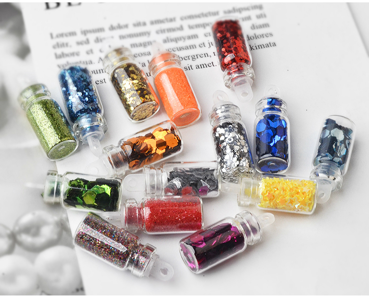 48 Bottles/Set Nail Art Sequins Glitter Powder Manicure Decoral Tips Polish Nail Stickers Mixed Design Case Set